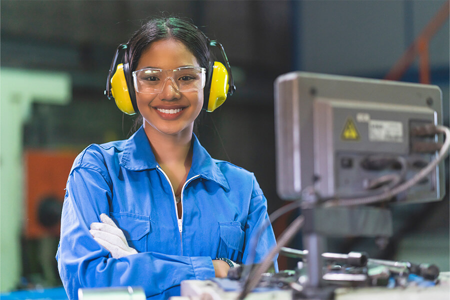 Female technician worker